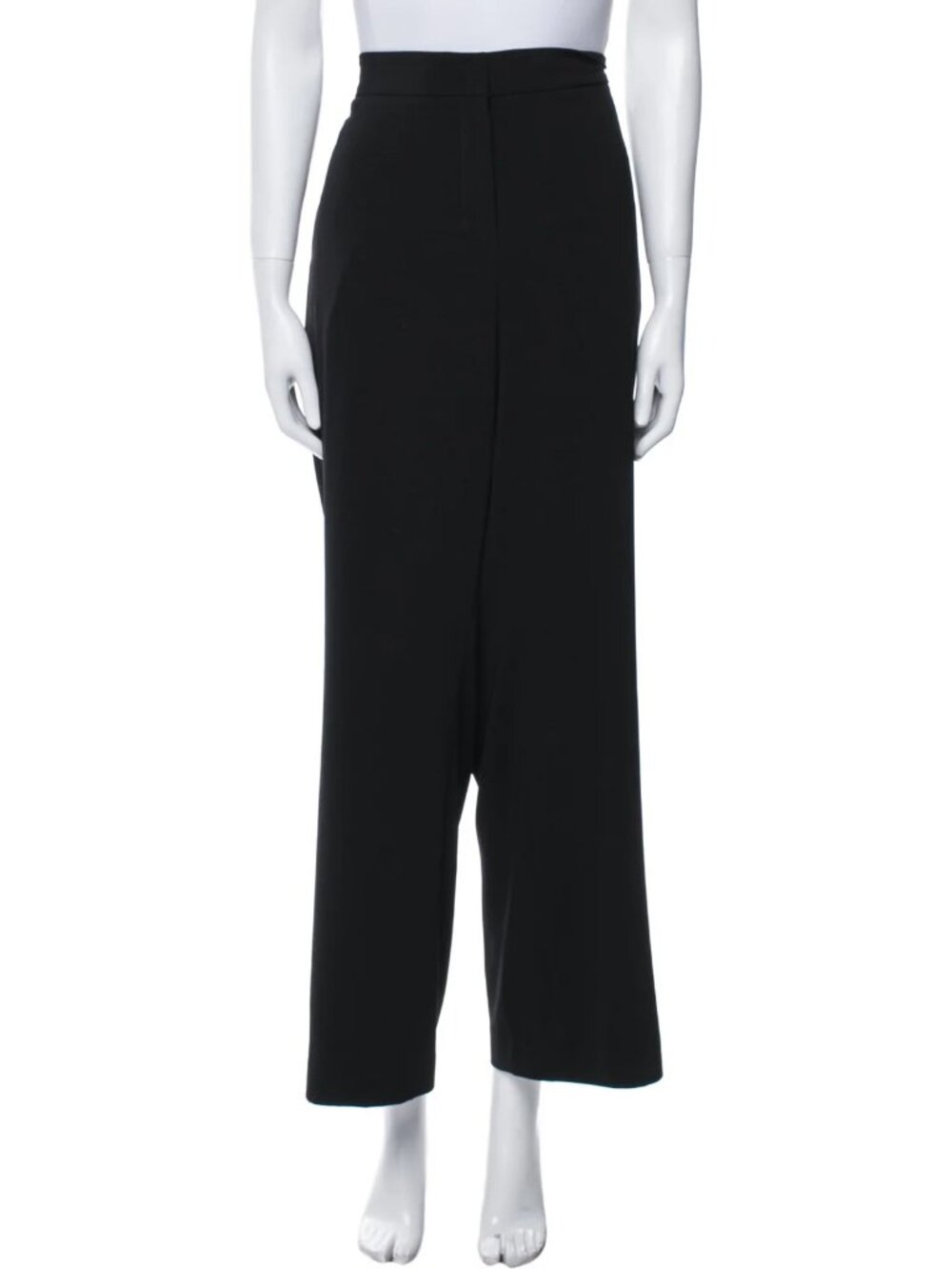 Akris Black Wide Leg Pants | High Rise | Cupro Lined